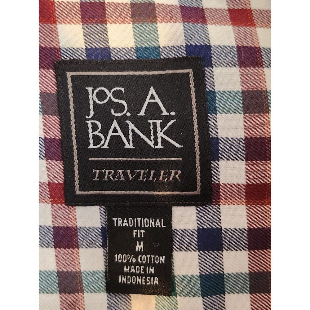 Jos. A. Bank Traveler Collection Traditional Fit Button-Down Collar Gingham  Med - Picture 3 of 3